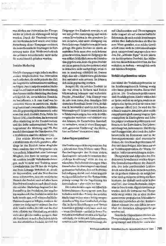 Vorschauseite 5: 50 Jahre ErnährungsaufklärungAnmerkungen und Zukunftsperspektiven