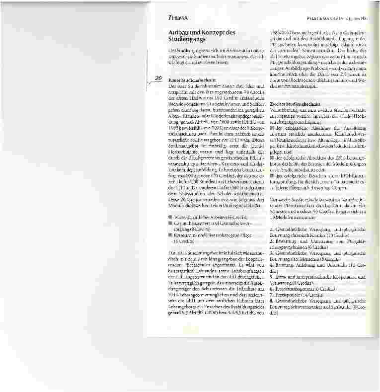 Vorschauseite 4: Das Hannoveraner ModellEIN NEUER STUDIENGANG BACHELOR OF ARTS (NURSING) MIT DEM SCHWERPUNKT BERATUNG UND VERSORGUNGSKOORDINATION