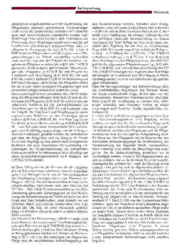 Vorschauseite 3: Zum Anspruch des Heimträgers auf Entgelt für Verpflegung bei Sondennahrung des Bewohners