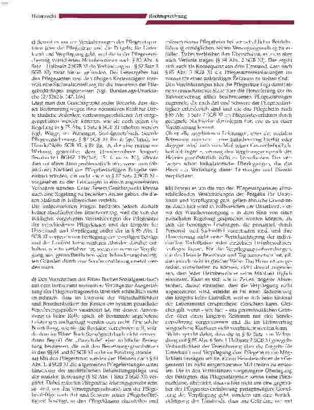 Vorschauseite 4: Zum Anspruch des Heimträgers auf Entgelt für Verpflegung bei Sondennahrung des Bewohners