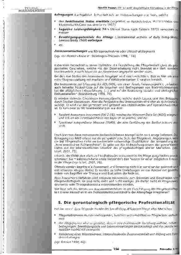 Vorschauseite 4: Die fehlende diagnostische Komptenz in der Pflege