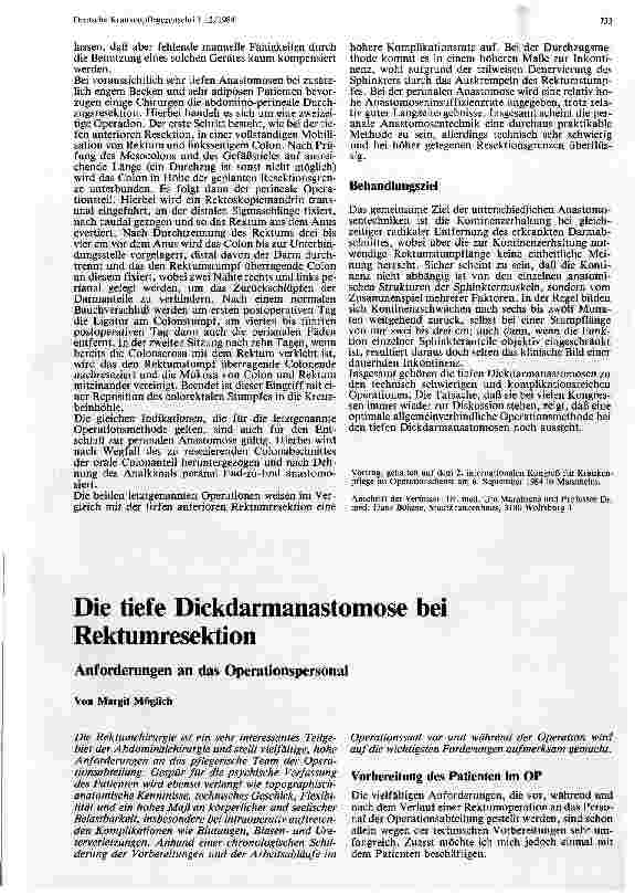 Vorschauseite 4: Tiefe Dickdarmanastomosen