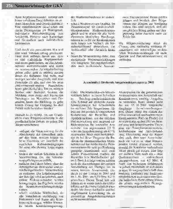 Vorschauseite 2: Die BürgerversicherungChance für eine stabile, solidarische und medizinischhochwertige Gesundheitsabsicherung