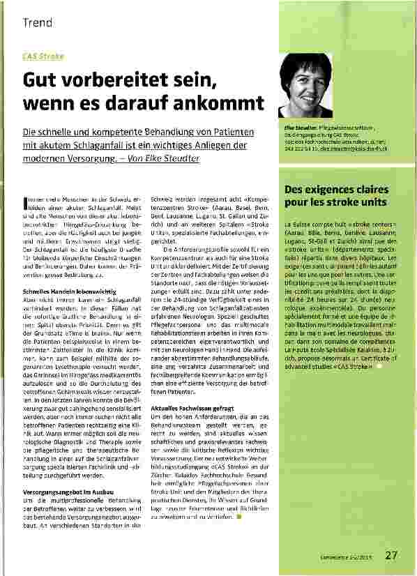 Vorschauseite 1: Gut vorbereitet sein, wenn es darauf ankommt