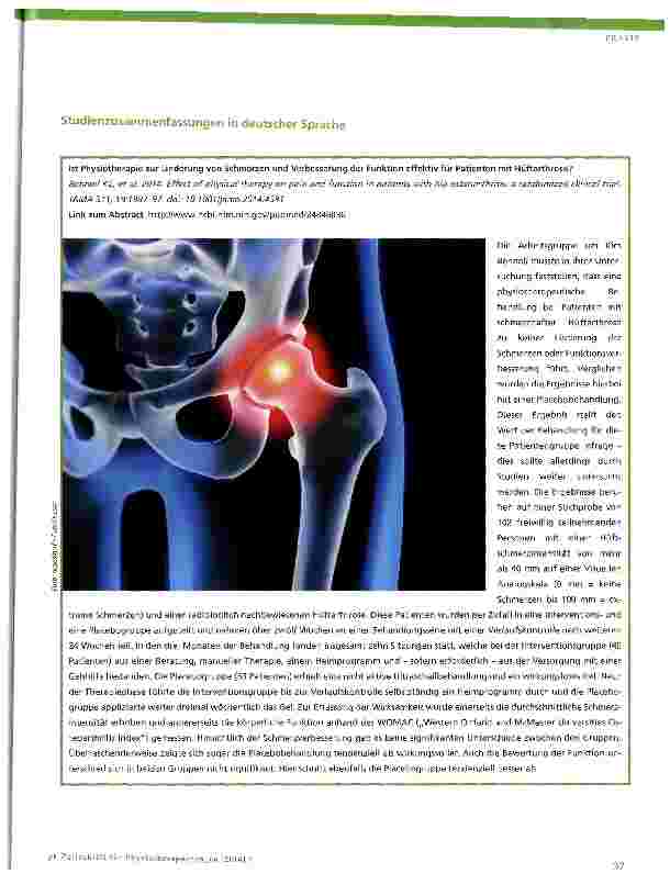 Vorschauseite 2: Evidenz-Update für die Physiotherapie