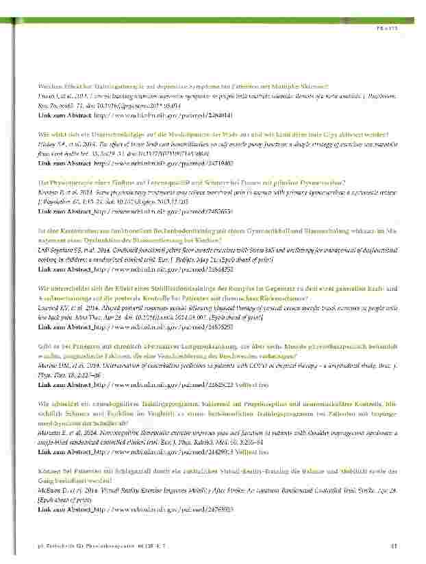Vorschauseite 6: Evidenz-Update für die Physiotherapie