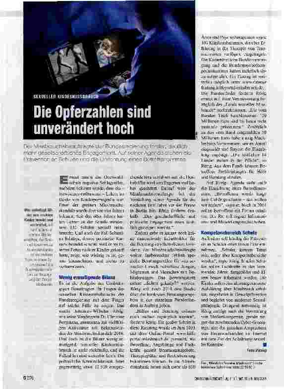 Vorschauseite 1: Die Opferzahlen sind unverändert hoch