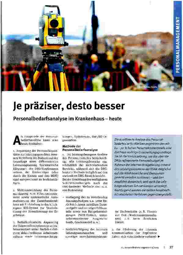 Vorschauseite 1: Je präziser, desto besser