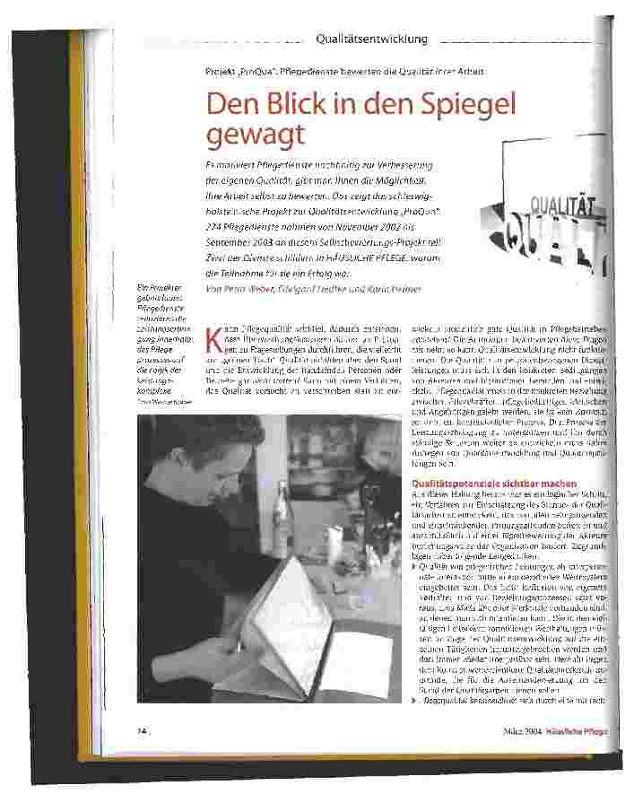 Vorschauseite 1: Den Blick in den Spiegel gewagt