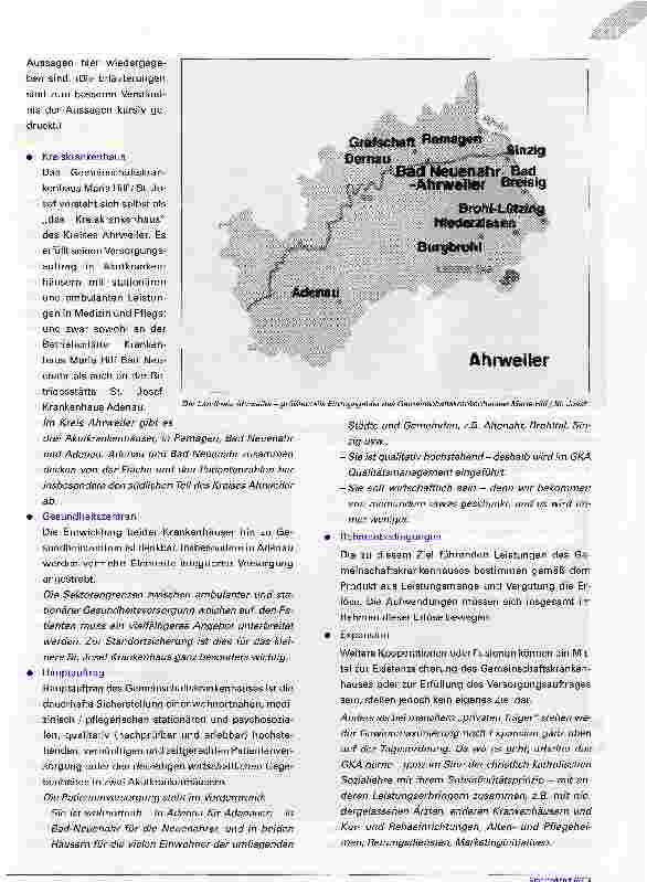 Vorschauseite 3: Von der Vision zur Fusion - Wie und warum das Gemeinschaftskrankenhaus Maria Hilf / St. Josef im Kreis Ahrweiler entstand
