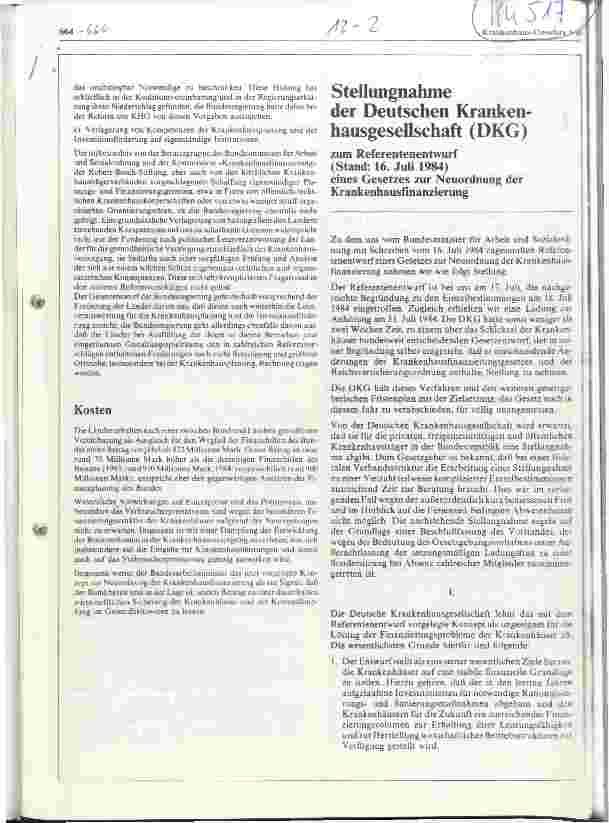 Vorschauseite 3: Der Referentenentwurf zur Neuordnung der Krankenhausfinanzierung