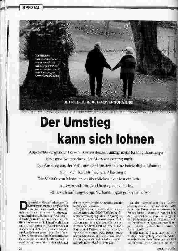 Vorschauseite 1: Betriebliche Altersversorgung: Der Umstieg kann sich lohnen