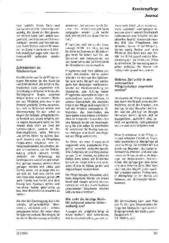 Vorschauseite 2: Betagte Menschen und ihre Pflege in koordinierten Pflegegruppen und in Pflegeheimen