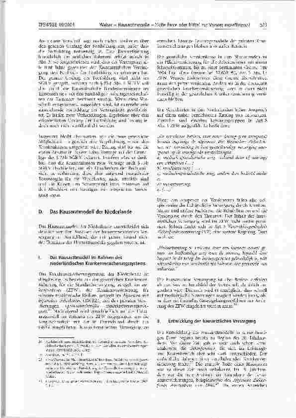 Vorschauseite 5: Hausarztmodelle -bloße Farce oder Mittel zur Versorgungseffizienz? Ein Vergleich mit den Niederlanden