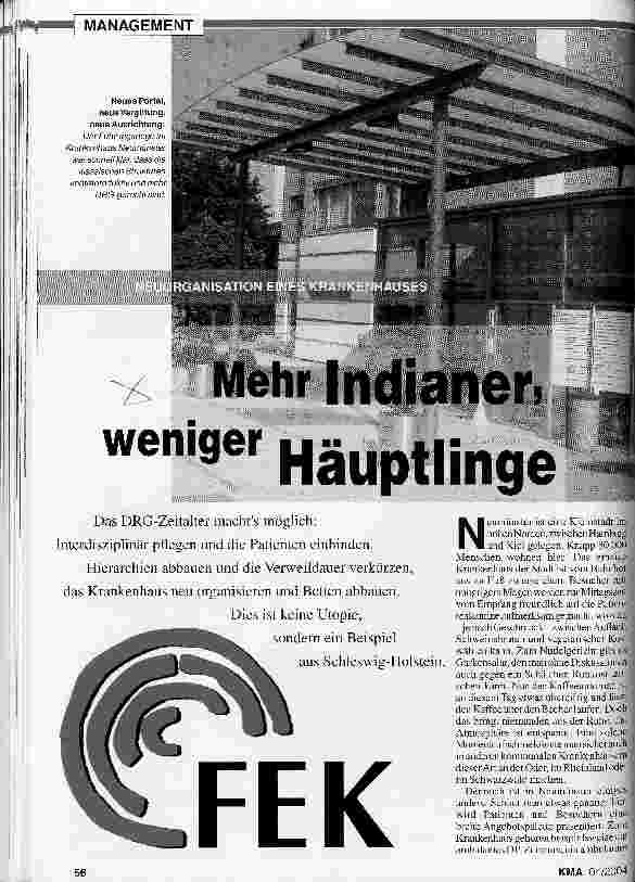 Vorschauseite 1: Neuorganisation eines Krankenhauses: Mehr Indianer, weniger Häuptlinge