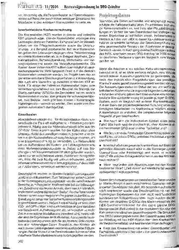 Vorschauseite 3: Kostenträgerrechnung im DRG-Zeitalter -ein Buch mit 7 Siegeln
