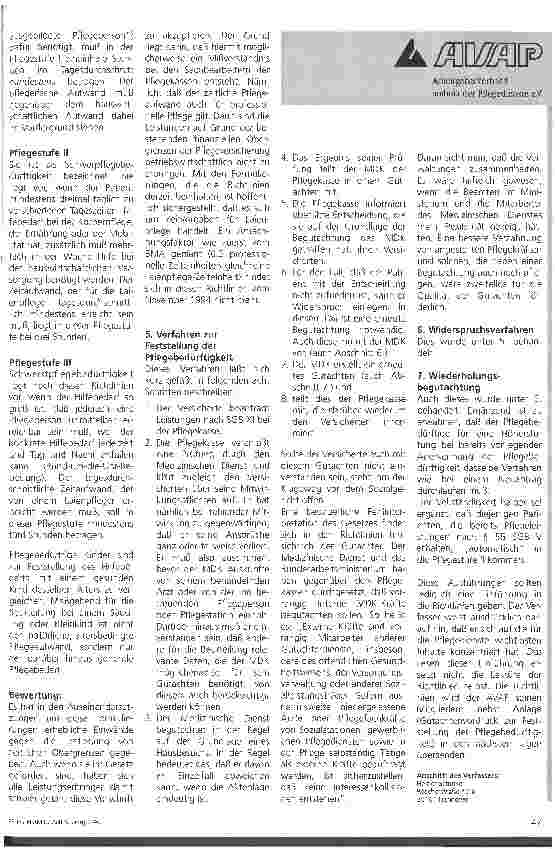 Vorschauseite 2: Richtlinien der Pflegekassen nach Par. 17 SGB 11 Stand 7.11.94