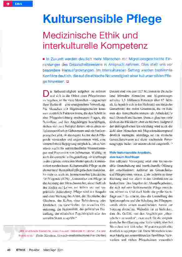 Vorschauseite 1: Medizinische Ethik und interkulturelle Kompetenz