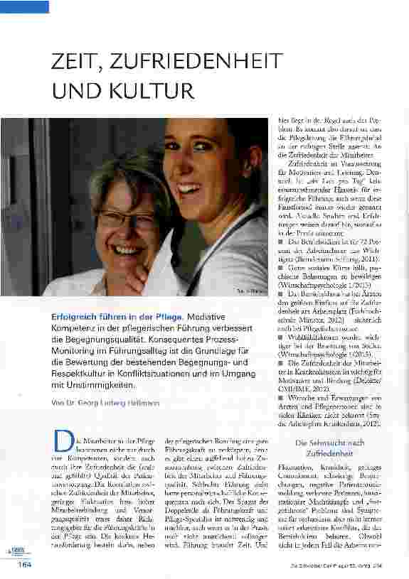 Vorschauseite 1: ZEIT, ZUFRIEDENHEIT UND KULTUR
