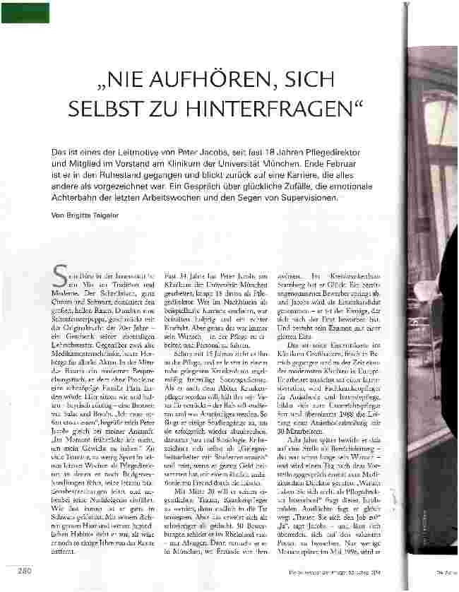 Vorschauseite 1: NIE AUFHÖREN, SICH SELBST ZU HINTERFRAGEN