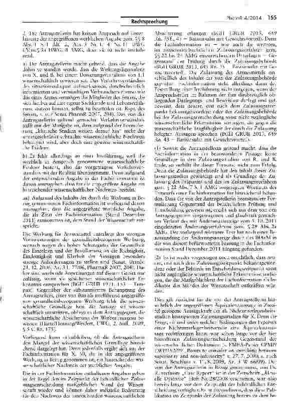 Vorschauseite 3: Werbliche Angabe für ein Arzneimittel mit Zitat