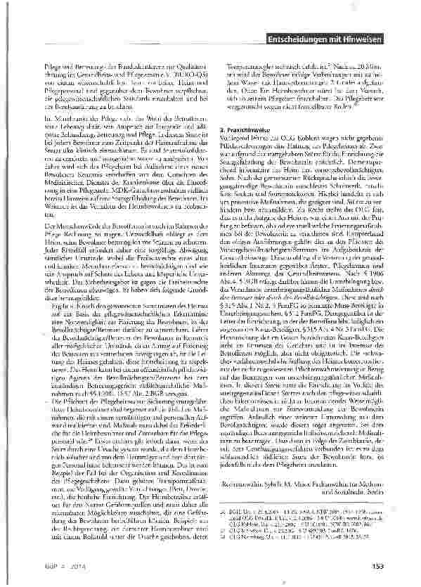 Vorschauseite 4: Haftung des Trägers eines Pflegeheims: Reichweite und Grenzen der Obhutspflicht des Heimträgers im Hinblick auf die Beachtung der Menschenwürde; Pflicht zur Beantragung der Genehm…