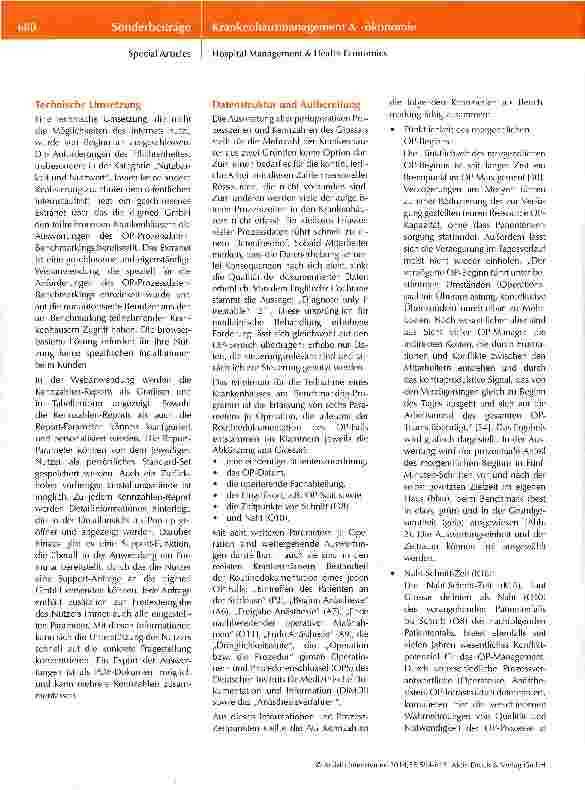 Vorschauseite 6: Fünf Jahre OP-Prozessdaten Benchmarking (2009-2013) Der aktuelle Stand desProgramms von VOPM, DGAI/BDA und BDC