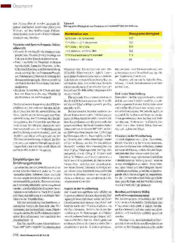 Vorschauseite 3: Ernährung und Wundheilung