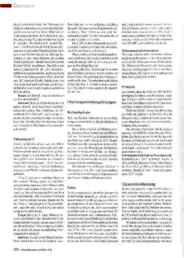 Vorschauseite 5: Ernährung und Wundheilung