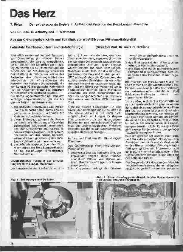 Vorschauseite 1: Das Herz 7. Folge: Der extrakorporale Kreislauf
