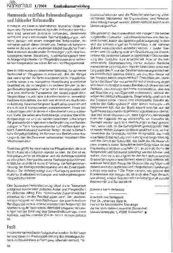 Vorschauseite 5: Wie gesund ist das Krankenhaus von morgen?