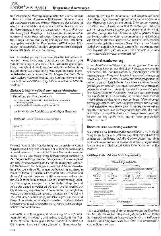 Vorschauseite 5: Due Diligence und Unternehmensbewertungen von Krankenhäusern Ein Leitfaden für die Praxis