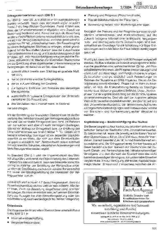 Vorschauseite 6: Due Diligence und Unternehmensbewertungen von Krankenhäusern Ein Leitfaden für die Praxis