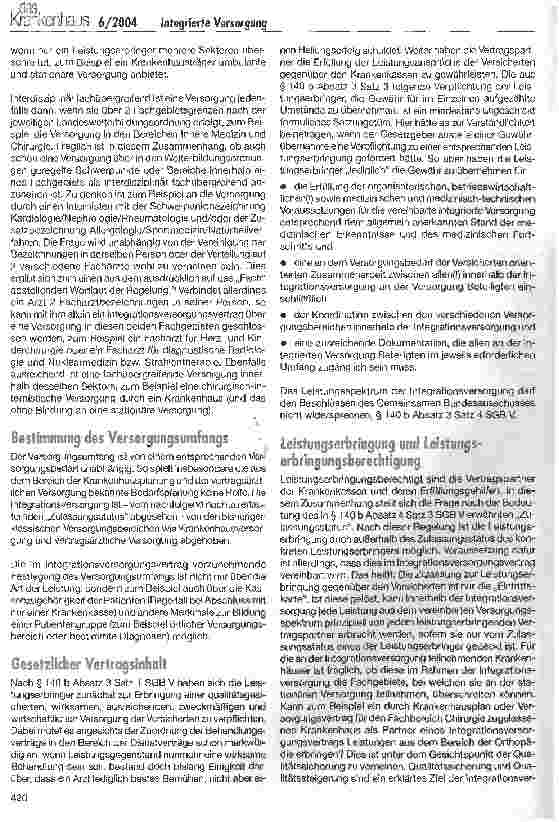Vorschauseite 4: Vertragliche Regelungen und Strukturen bei der Integrierten Versorgung