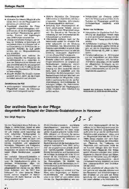 Vorschauseite 1: Der arztfreie Raum in der Pflege dargestellt am Beispiel der Diakonie-Sozialstationen in Hannover