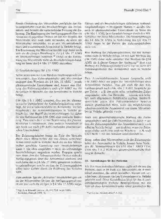 Vorschauseite 3: Haftungsrechtliche Auswirkungen der Rechtsprechung des Bundesverwaltungsgerichts zum Mitvertrieb