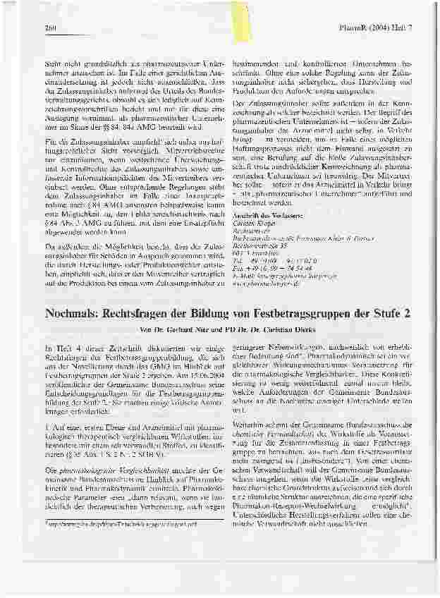 Vorschauseite 5: Haftungsrechtliche Auswirkungen der Rechtsprechung des Bundesverwaltungsgerichts zum Mitvertrieb