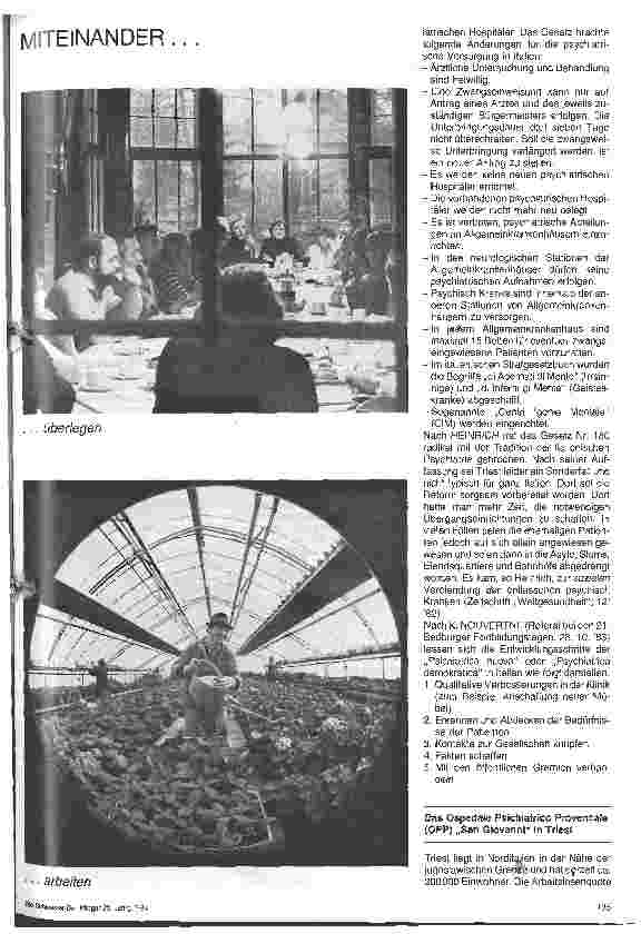 Vorschauseite 2: Liberta e therapeutica - Freiheit heilt!/Die psychiatrische Versorgung in Italien-aus krankenpflegerischer Sicht
