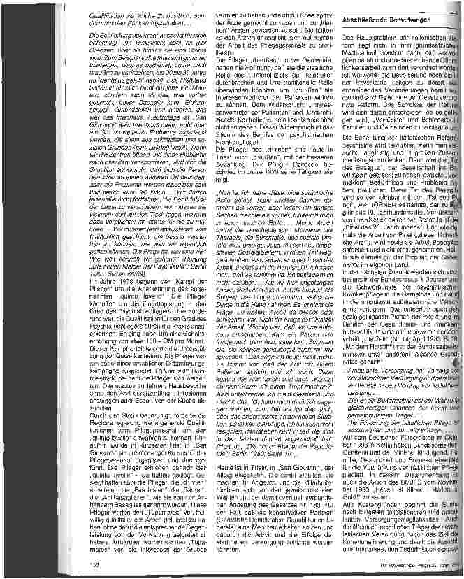 Vorschauseite 5: Liberta e therapeutica - Freiheit heilt!/Die psychiatrische Versorgung in Italien-aus krankenpflegerischer Sicht