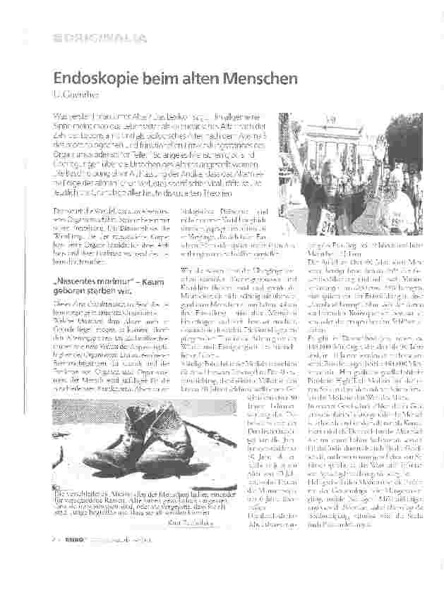 Vorschauseite 1: Endoskopie beim alten Menschen