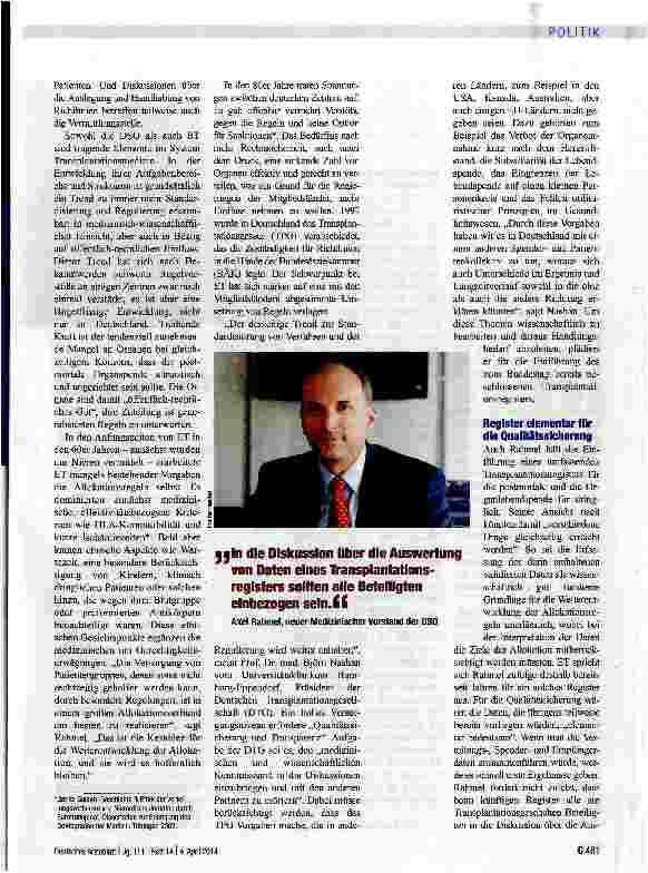 Vorschauseite 2: Mehr Sicherheit für Arzt und Patient