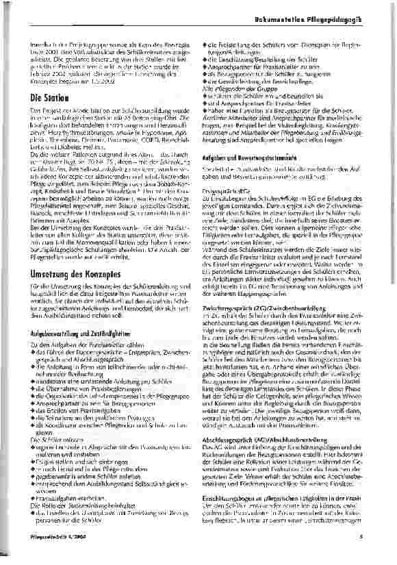 Vorschauseite 2: Modellstation zur praktischen Krankenpflegeausbildung