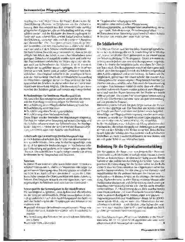 Vorschauseite 3: Modellstation zur praktischen Krankenpflegeausbildung