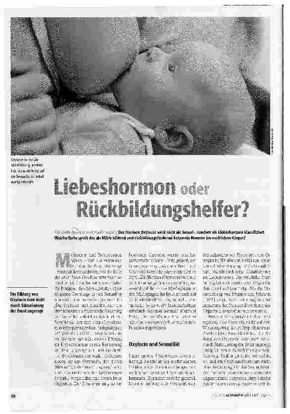 Vorschauseite 1: Liebeshormon oder Rückbuldungshelfer