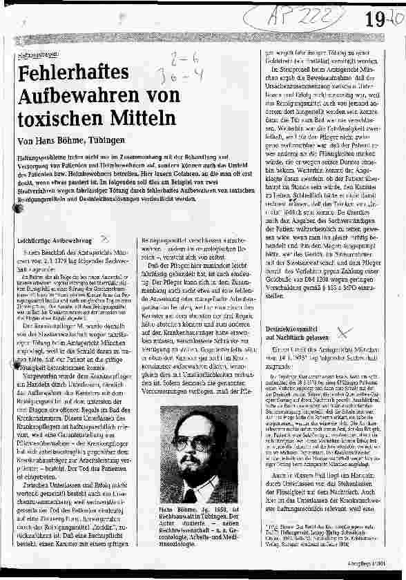 Vorschauseite 1: Fehlerhaftes Aufbewahren von toxischen Mitteln
