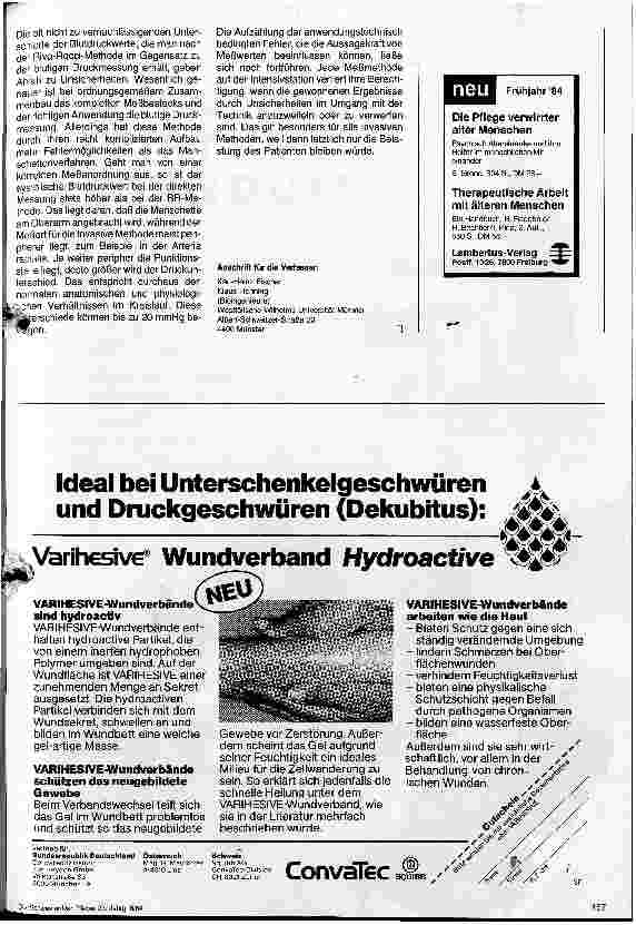 Vorschauseite 3: Grundund Behandlungspflege in der Intensivmedizin 8. Folge Schluß Krankenpflegepersonal und Technik