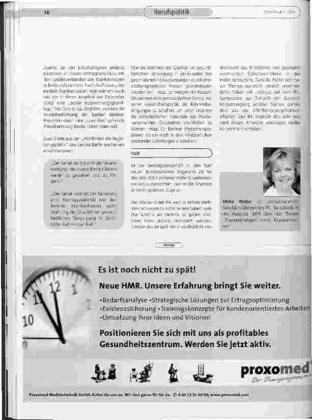 Vorschauseite 3: Kassenverhandlungen Ost 2004 mit Exkurs Berlin