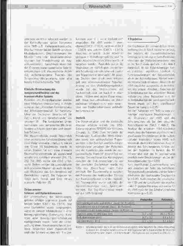 Vorschauseite 2: Asymptomatische Dysfunktion der Zervikalreqion bei Patienten mit anteriorer Diskusverlagerung ohne Reposition