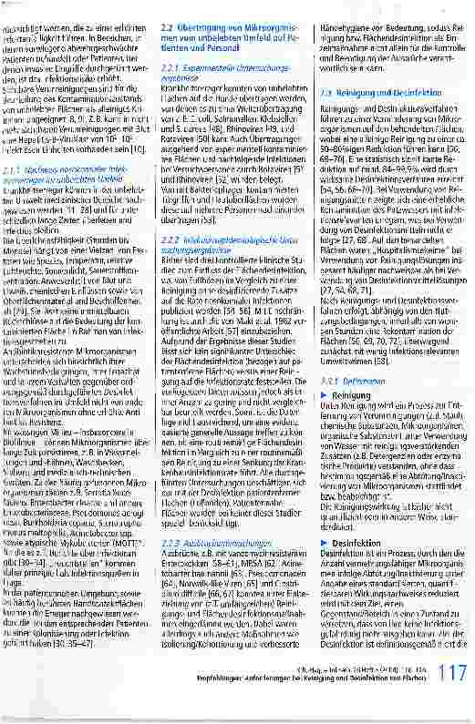 Vorschauseite 2: Anforderungen an die Hygiene bei der Reinigung und Desinfektion von FlächenEmpfehlung der Kommission für Krankenhaushygiene und Infektionsprävention beim Robert Koch-Institut