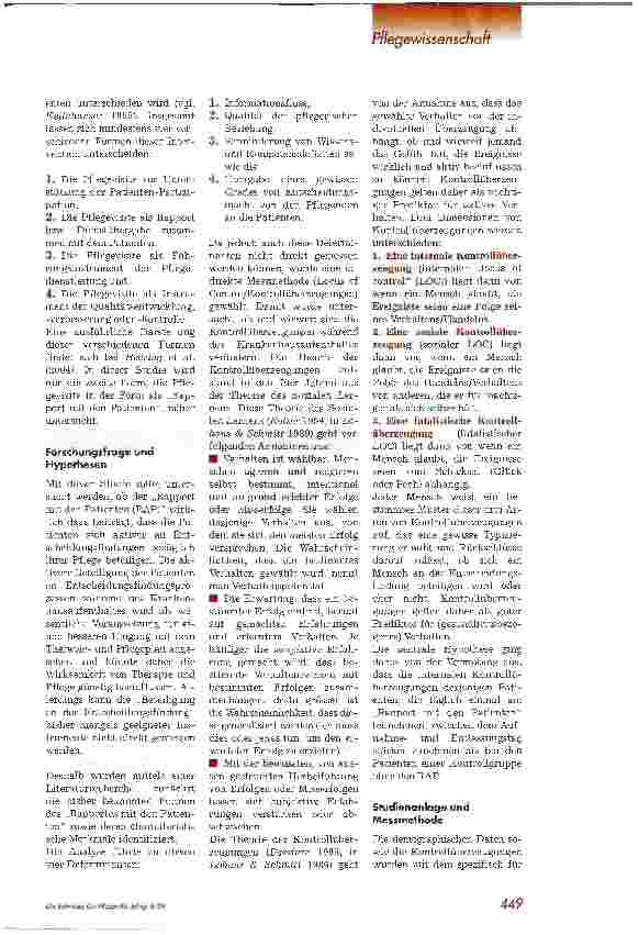 Vorschauseite 2: Pflegevisite und das Gefühl von Kontrolle über die Situation